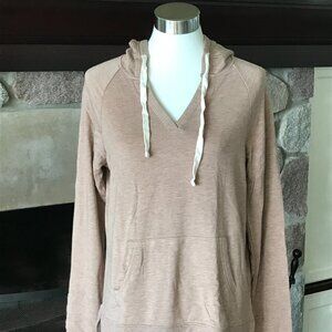 'Thread & Supply' Dull Pink/Tan Pull Over Hoodie - Size Medium